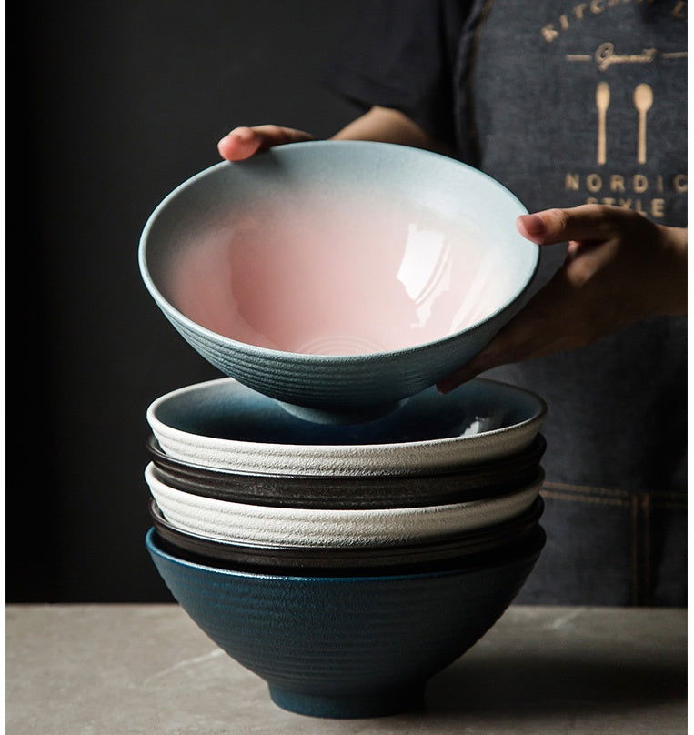 Japanese Style Ramen Ceramic Single Eat Noodle Bowl - Grand Goldman