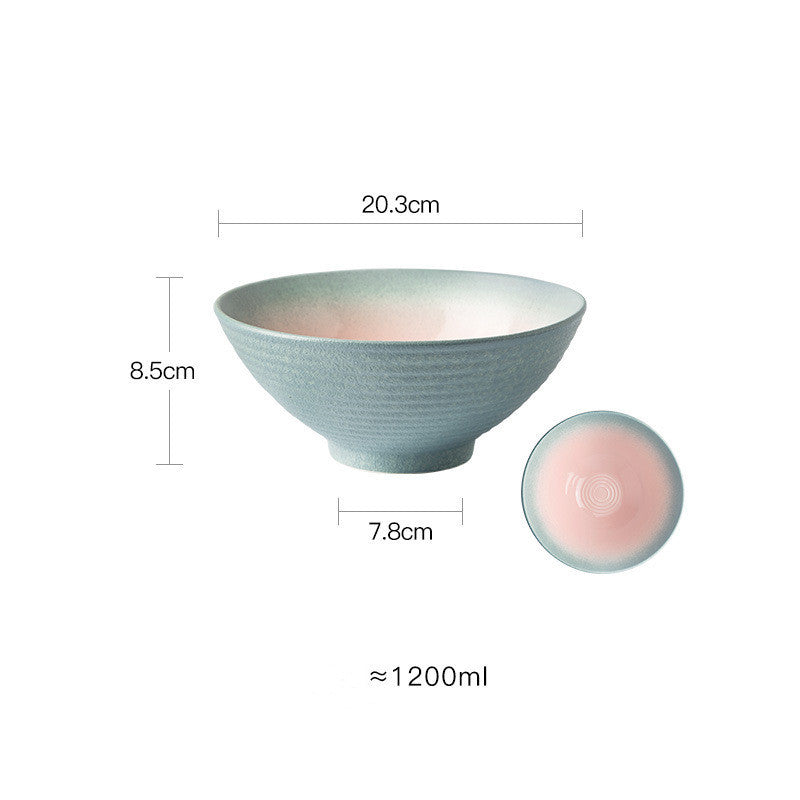 Japanese Style Ramen Ceramic Single Eat Noodle Bowl - Grand Goldman
