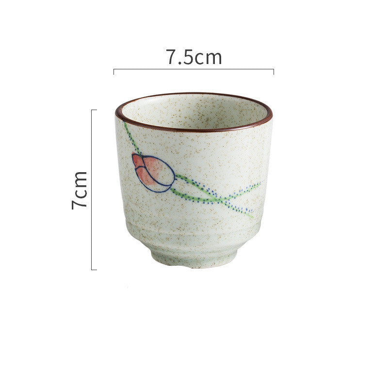 Japanese Style Retro Ceramic Small Pastoral Bird And Beast Tea Cup - Grand Goldman