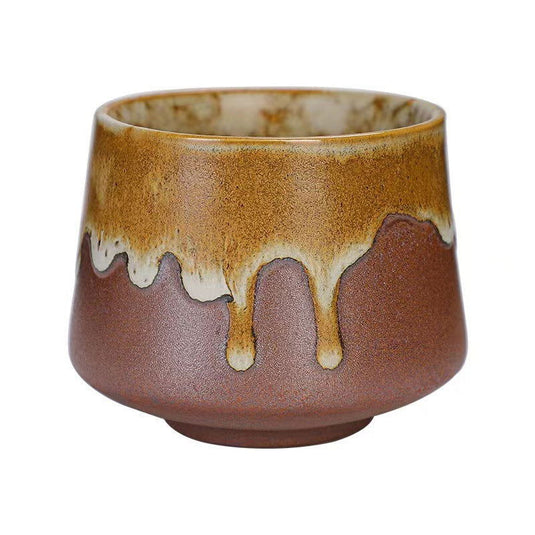 Japanese Style Rough Pottery Antique Tea Cup - Grand Goldman