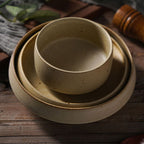 Japanese Style Rough Pottery Plate Retro Style - Grand Goldman