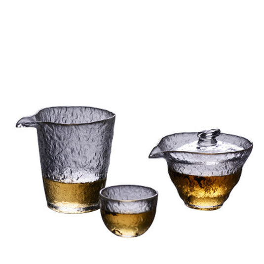 Japanese Style Sansai Bowl Heat-resistant Glass Tea Set - Grand Goldman