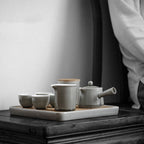 Japanese Style Smoke Ash Simple Teapot Tea Set - Grand Goldman