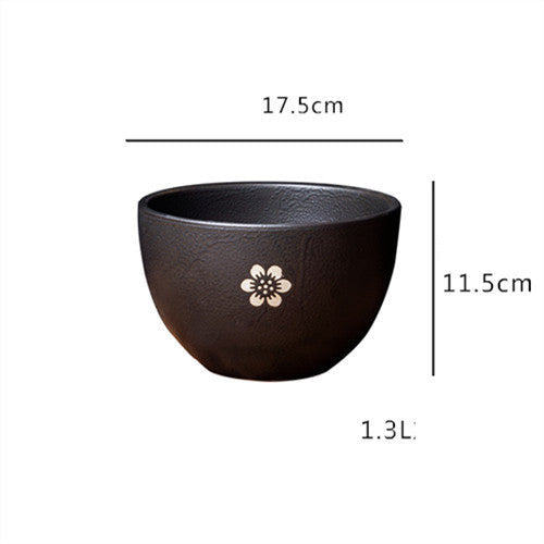 Japanese Style Stoneware Deep Bowl Chicken Pot Ceramic Soup Pot - Grand Goldman