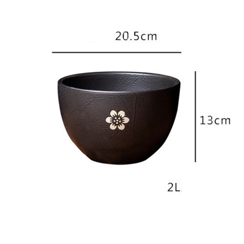 Japanese Style Stoneware Deep Bowl Chicken Pot Ceramic Soup Pot - Grand Goldman