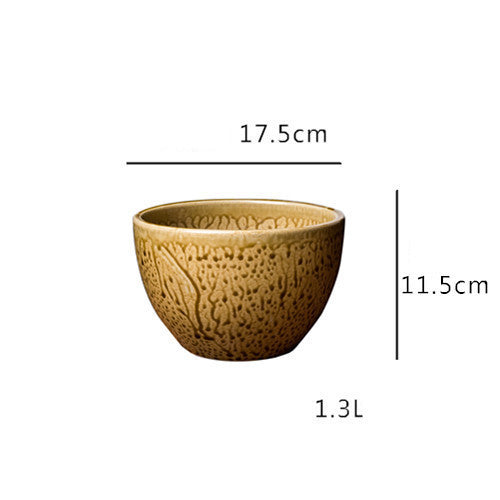 Japanese Style Stoneware Deep Bowl Chicken Pot Ceramic Soup Pot - Grand Goldman