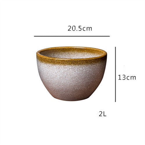 Japanese Style Stoneware Deep Bowl Chicken Pot Ceramic Soup Pot - Grand Goldman