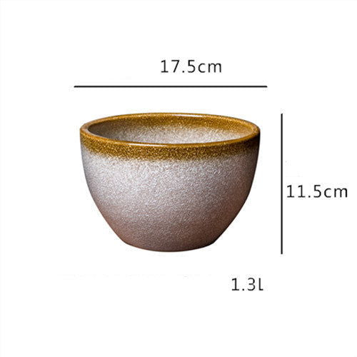 Japanese Style Stoneware Deep Bowl Chicken Pot Ceramic Soup Pot - Grand Goldman