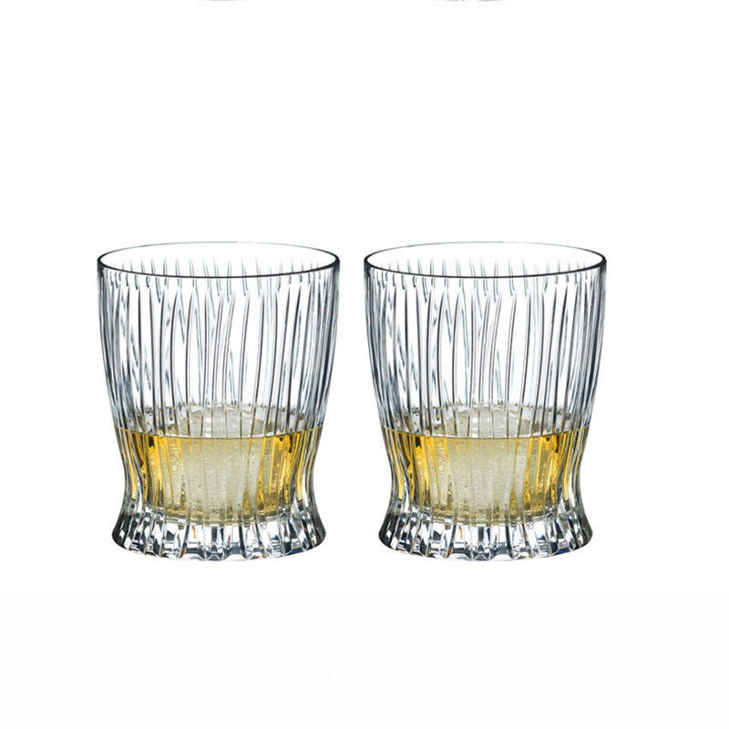 Japanese Style Striped Glass Whiskey Glass Colin Glass Juice Glass Foreign Wine Glass Ice Hockey Glass Cut Flower Long Drink Glass Colin Glass - Grand Goldman