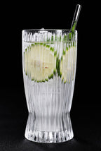 Japanese Style Striped Glass Whiskey Glass Colin Glass Juice Glass Foreign Wine Glass Ice Hockey Glass Cut Flower Long Drink Glass Colin Glass - Grand Goldman