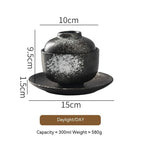 Japanese Style Tableware Ceramic Soup Bowl With Lid Tureen - Grand Goldman