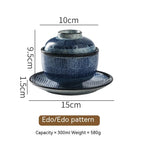 Japanese Style Tableware Ceramic Soup Bowl With Lid Tureen - Grand Goldman
