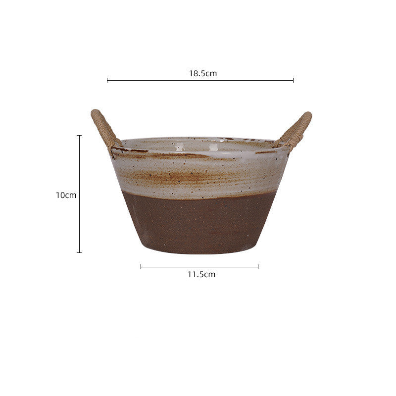 Japanese Style Thick Ceramic Large Soup Bowl - Grand Goldman