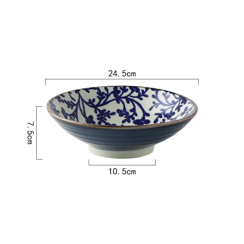 Japanese Style Underglaze Ceramic Bowl - Grand Goldman