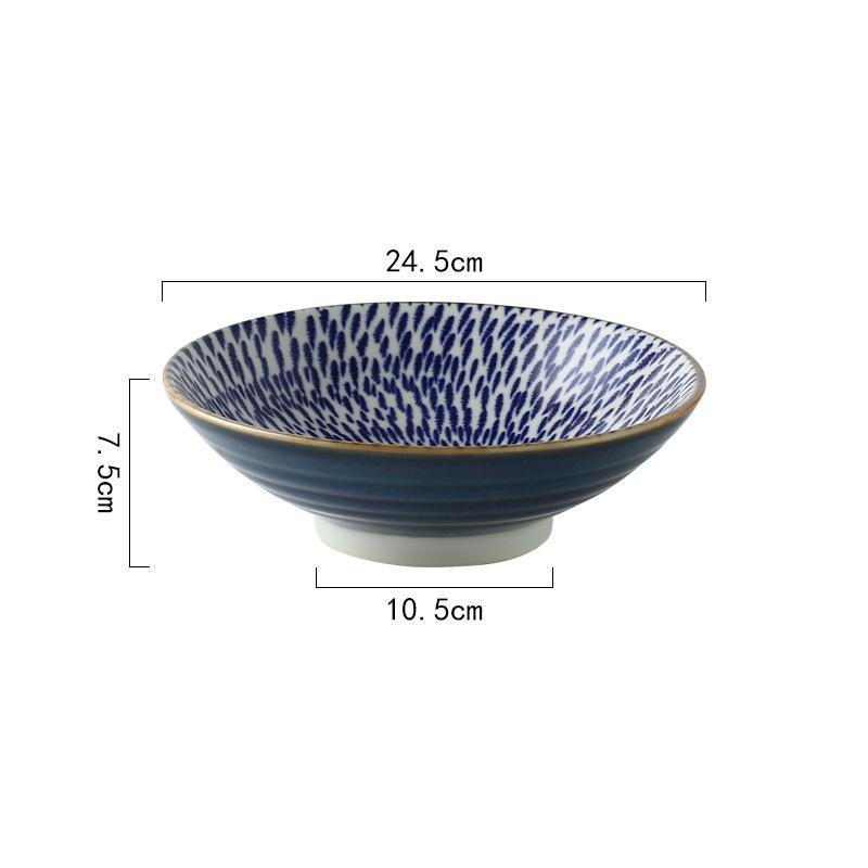 Japanese Style Underglaze Ceramic Bowl - Grand Goldman