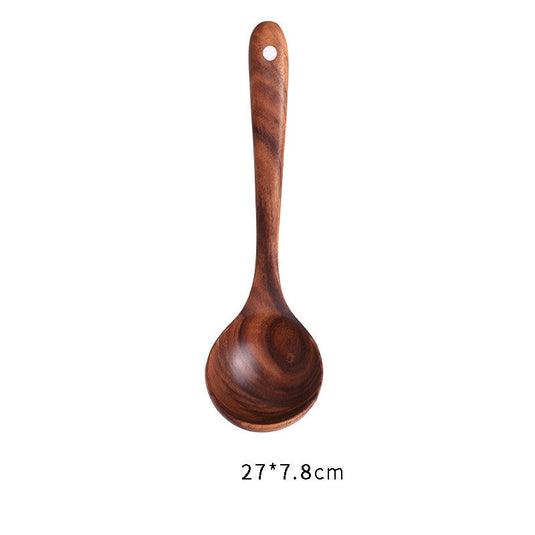 Japanese Style Wooden Nonstick Soup Spoon Spatula - Grand Goldman