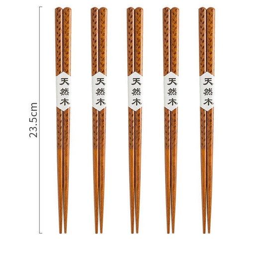 Japanese Style Wooden Pointed Chopsticks Creative Set - Grand Goldman