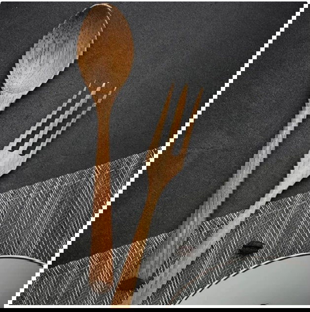 Japanese Style Wooden Spoon And Fork Set - Grand Goldman