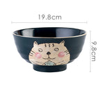 Japanese Underglaze Hand-painted Ceramic Ramen Bowl - Grand Goldman