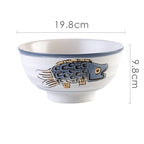 Japanese Underglaze Hand-painted Ceramic Ramen Bowl - Grand Goldman