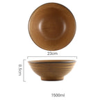 Japanese Vintage Ceramic Ramen Tableware Household Retro Bowl - Grand Goldman
