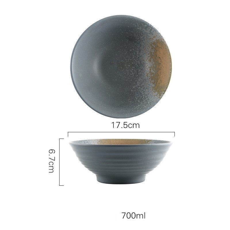 Japanese Vintage Ceramic Ramen Tableware Household Retro Bowl - Grand Goldman