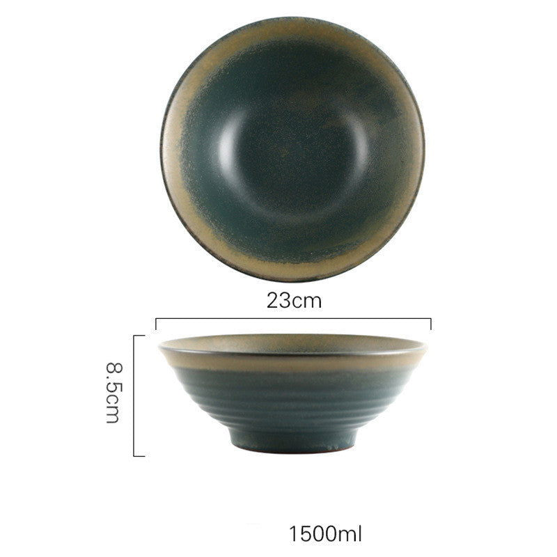 Japanese Vintage Ceramic Ramen Tableware Household Retro Bowl - Grand Goldman