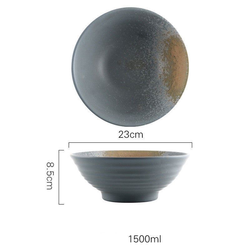 Japanese Vintage Ceramic Ramen Tableware Household Retro Bowl - Grand Goldman