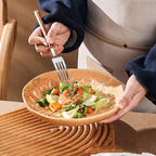 Japanese Vintage Rough Ceramic Western Dinner Plate - Grand Goldman