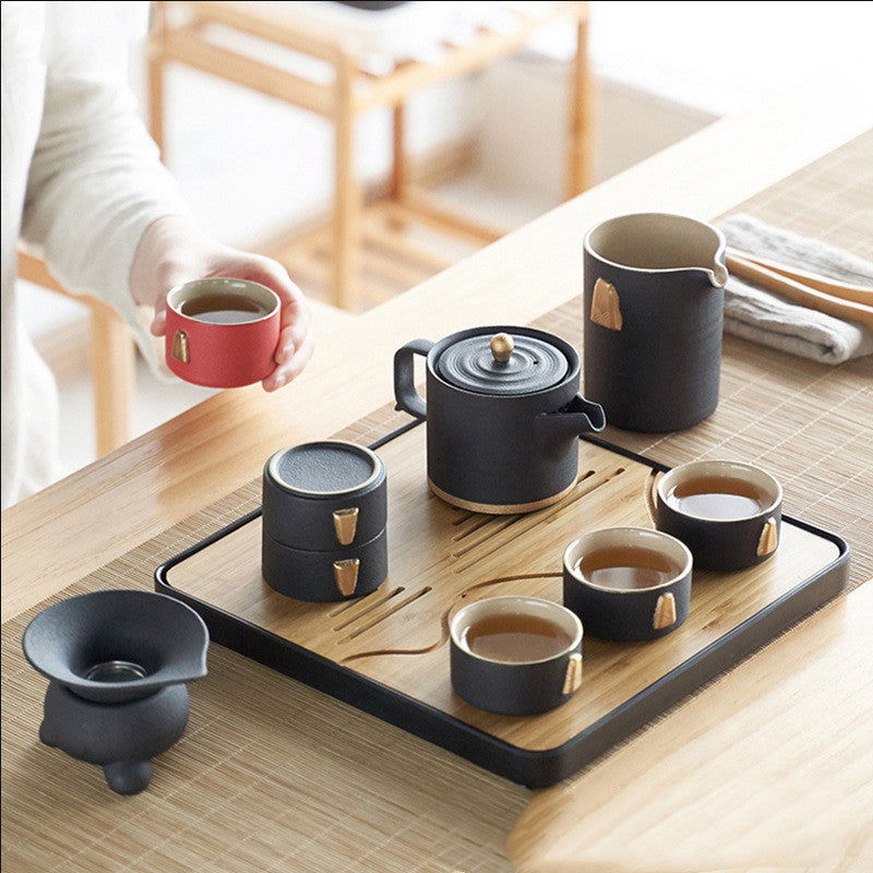 Japanese stoneware Kung Fu tea set - Grand Goldman