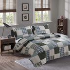Jessy Home Bedspread Set Queen Size Quilt Set Bedding Lightweight Bedspread Plaid Patchwork Bedding Reversible Quilt Stripe Line Style Mens Quilts Coverlet Soft Breathable Bedspread Queen Bed - Grand Goldman
