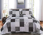 Jessy Home Bedspread Set Queen Size Quilt Set Bedding Lightweight Bedspread Plaid Patchwork Bedding Reversible Quilt Stripe Line Style Mens Quilts Coverlet Soft Breathable Bedspread Queen Bed - Grand Goldman