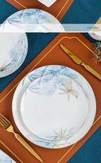Jingdezhen Bowl and Chopstick Combination, New Chinese Light Luxury Ceramic Tableware Bowl and Plate Set - Grand Goldman