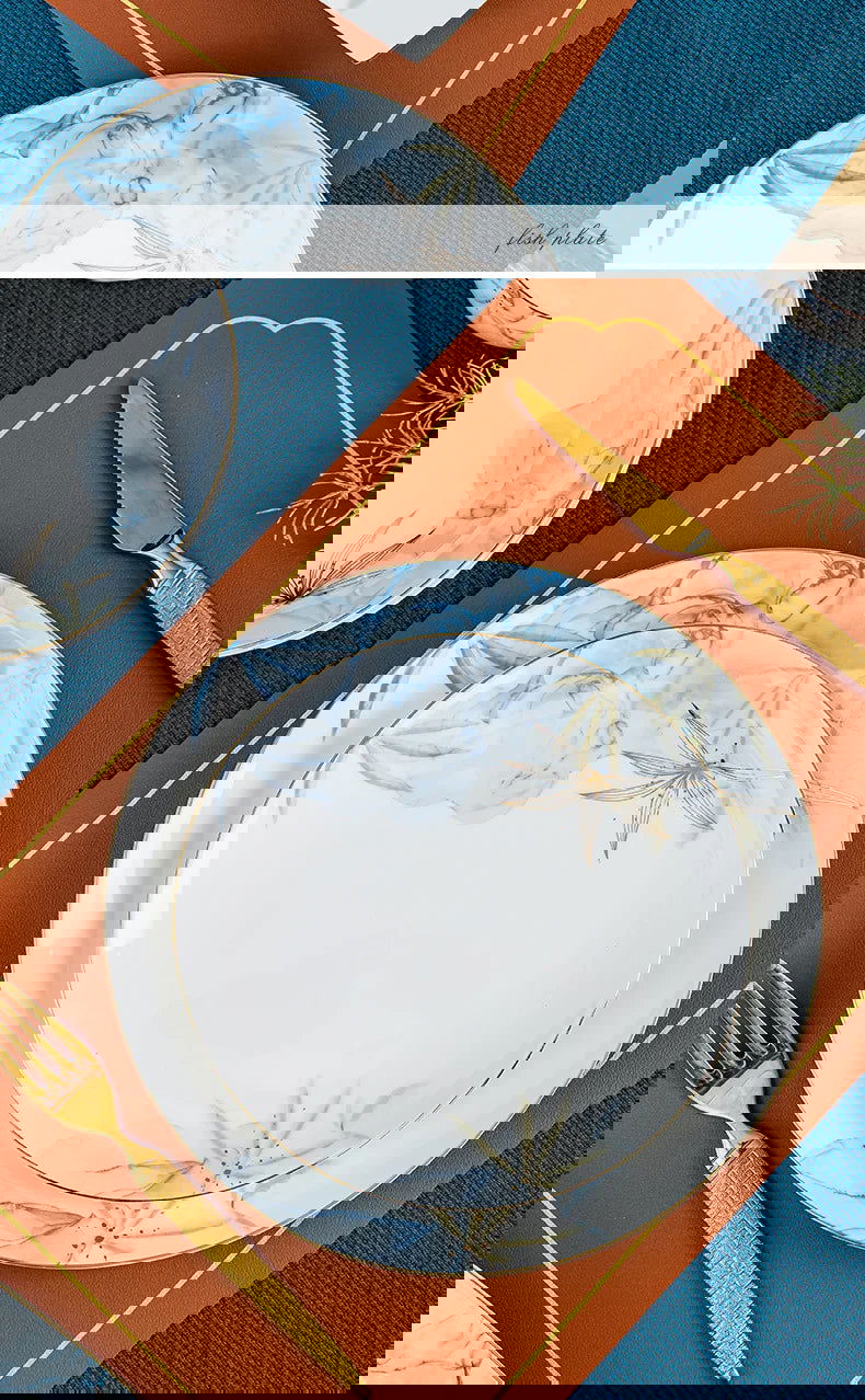 Jingdezhen Bowl and Chopstick Combination, New Chinese Light Luxury Ceramic Tableware Bowl and Plate Set - Grand Goldman