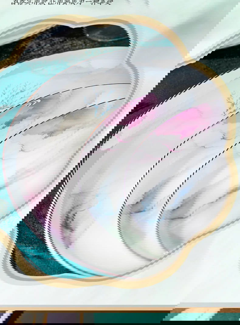 Jingdezhen Ceramic Bowl and Dish Set, Bone Porcelain Bowl and Chopstick Household Tableware Set - Grand Goldman