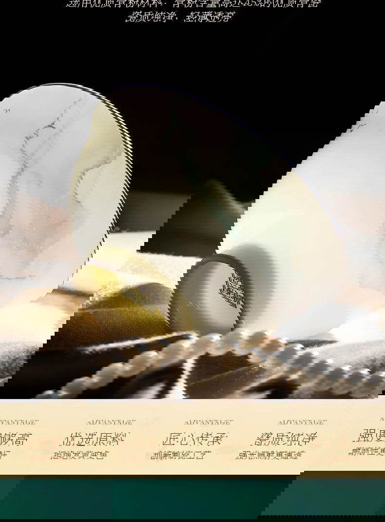 Jingdezhen Ceramic Bowl and Dish Set, Bone Porcelain Bowl and Chopstick Household Tableware Set - Grand Goldman