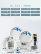 Jingdezhen Ceramic Bowls, Dishes, Dishes, Tableware Set, Bowls and Chopsticks Set - Grand Goldman