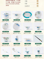 Jingdezhen Ceramic Bowls, Dishes, Dishes, Tableware Set, Bowls and Chopsticks Set - Grand Goldman
