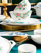 Jingdezhen Ceramic Bowls, Dishes, Dishes, Tableware Set, Bowls and Chopsticks Set - Grand Goldman