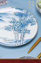 Jingdezhen Ceramic Bowls, Dishes and Dishes Full Set of Porcelain Bowls, Blue and white porcelain Bone Porcelain Tableware Set - Grand Goldman