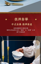 Jingdezhen Ceramic Bowls, Dishes and Dishes Full Set of Porcelain Bowls, Blue and white porcelain Bone Porcelain Tableware Set - Grand Goldman