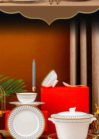 Jingdezhen Ceramic Tableware, Bone Porcelain Dish Set - Grand Goldman