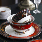 Jingdezhen Ceramic Tableware Ceramic Rice Bowl Bone Porcelain Bowl Plate Set - Grand Goldman