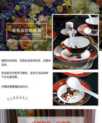 Jingdezhen Ceramic Tableware Ceramic Rice Bowl Bone Porcelain Bowl Plate Set - Grand Goldman