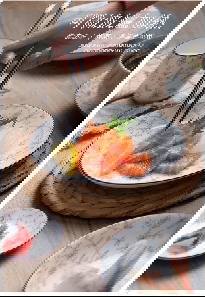 Jingdezhen Ceramic Tableware, Dish Set, Household Japanese Rice Bowl, Underglaze Color Tableware - Grand Goldman