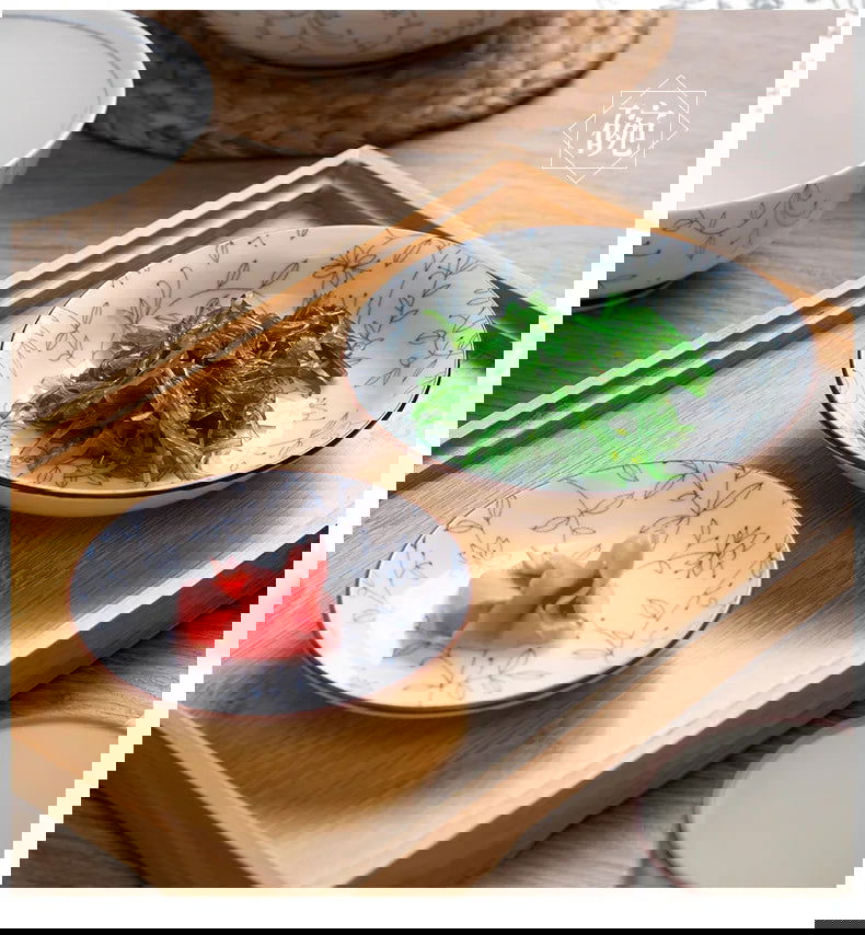 Jingdezhen Ceramic Tableware, Dish Set, Household Japanese Rice Bowl, Underglaze Color Tableware - Grand Goldman