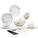 Jingdezhen Chinese style household ceramic bowls, plates, sets, boxes, bone china tableware, bowls, chopsticks, sets, porcelain - Grand Goldman