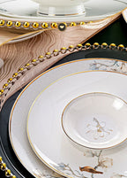 Jingdezhen Chinese style household ceramic bowls, plates, sets, boxes, bone china tableware, bowls, chopsticks, sets, porcelain - Grand Goldman