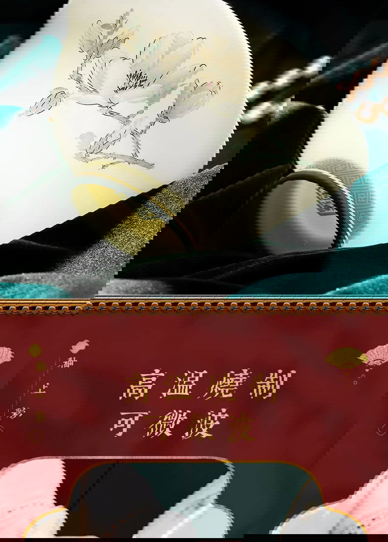 Jingdezhen Chinese style household ceramic bowls, plates, sets, boxes, bone china tableware, bowls, chopsticks, sets, porcelain - Grand Goldman