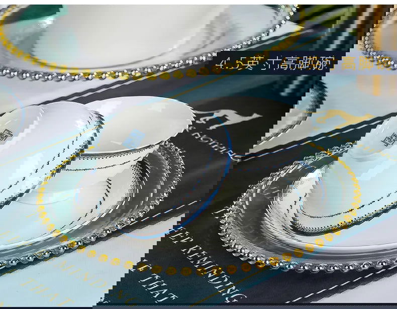 Jingdezhen European style bone porcelain household utensils, ceramic tableware, minimalist set of dishes and plates - Grand Goldman